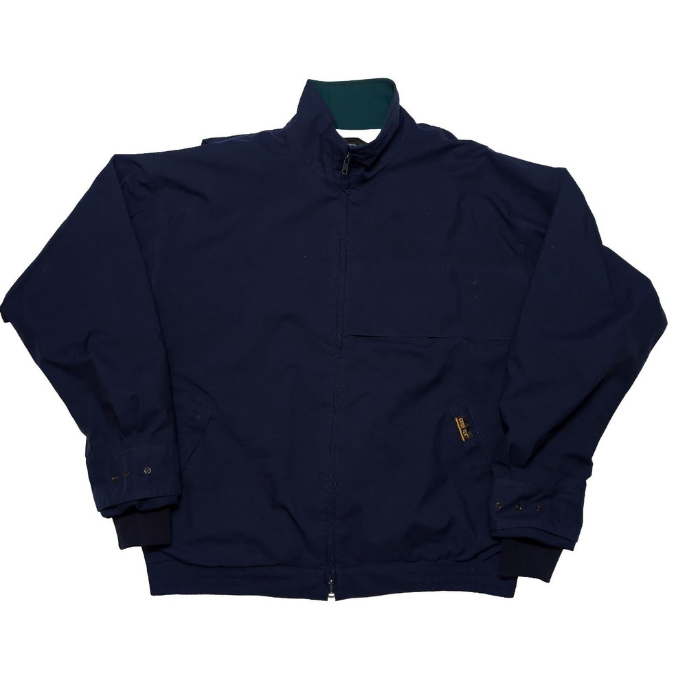 Vintage ZERO RESTRICTION Microlite Jacket Golf Gore Tex Made USA Navy Blue XL